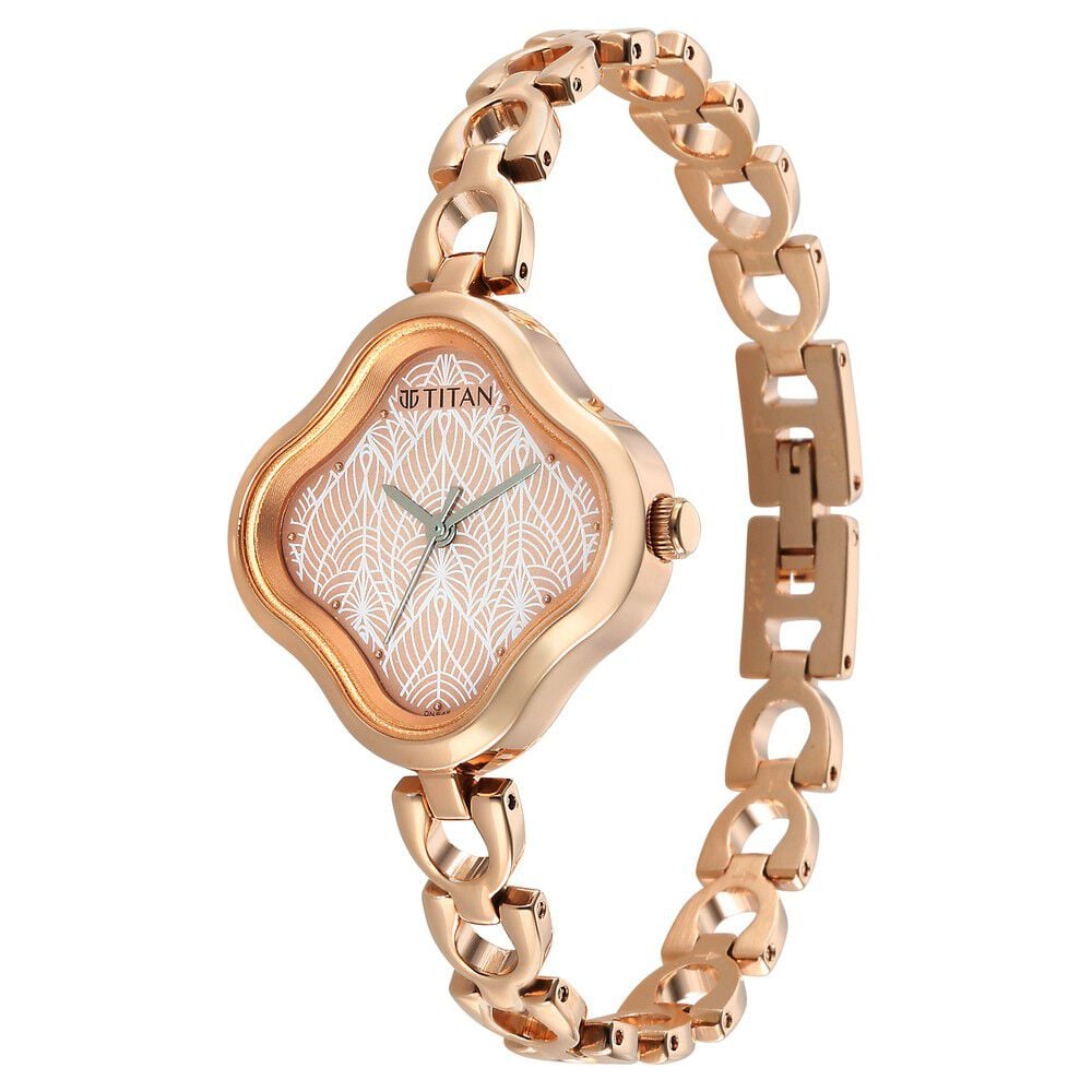 Titan Karishma Rose Gold Analog Metal Strap Watch for Women - The Watch Factory ®