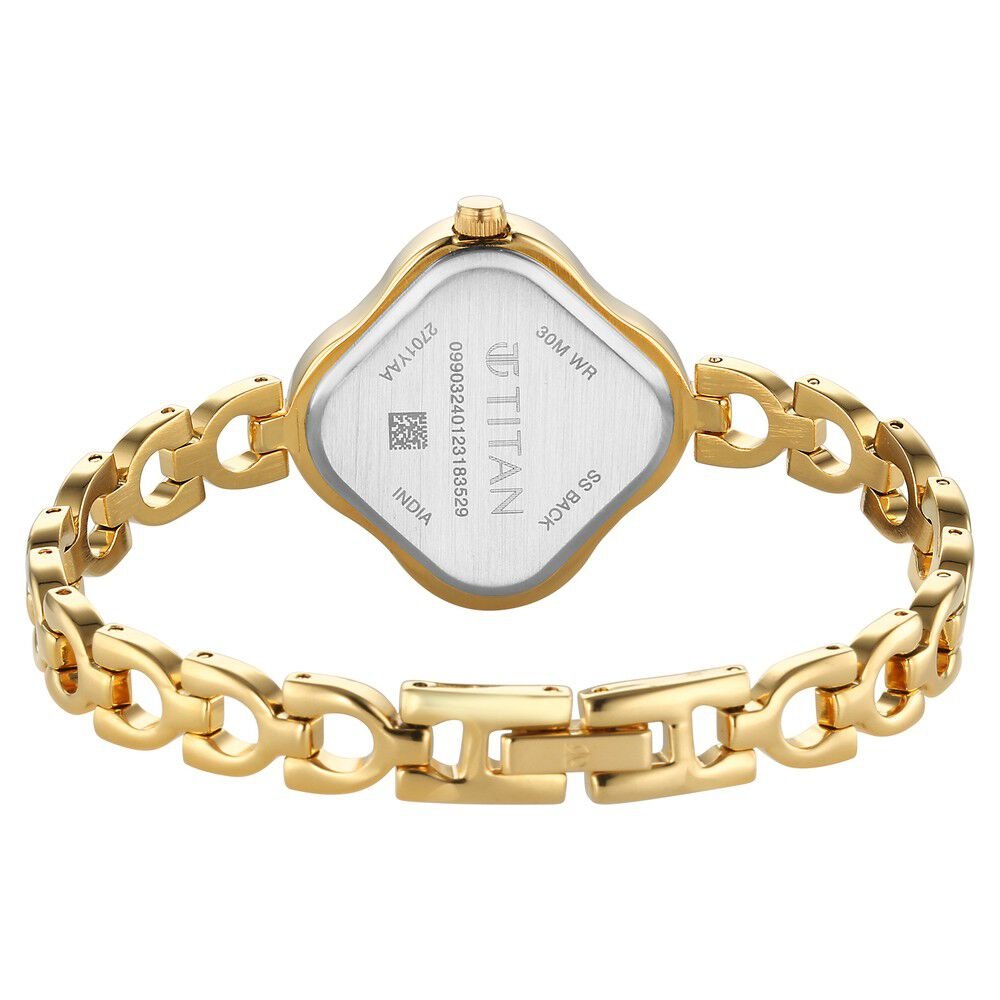 Titan Karishma Beige Dial Analog Metal Strap Watch for Women - The Watch Factory ®