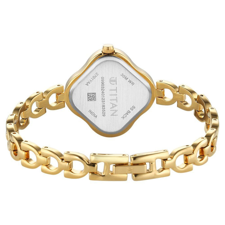 Titan Karishma Beige Dial Analog Metal Strap Watch for Women - The Watch Factory ®