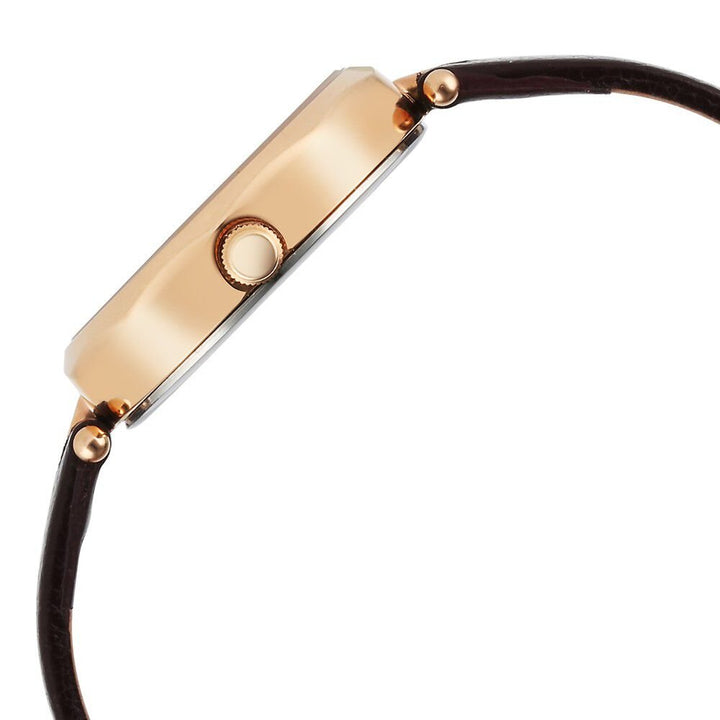 Titan Karishma Quartz Analog Maroon Dial Leather Strap Watch for Women - The Watch Factory ®