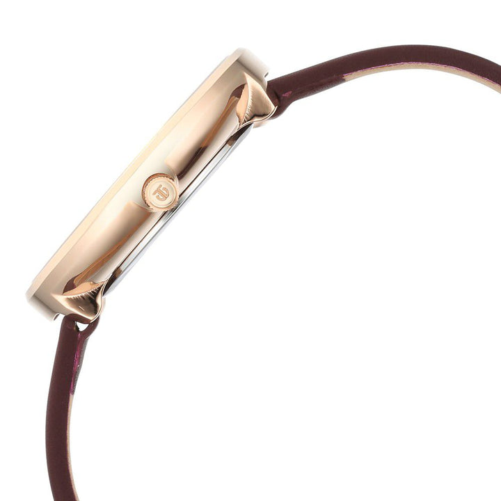 Titan Stackables Quartz Analog Brown Dial Leather Strap Watch For Women 2718WL01F