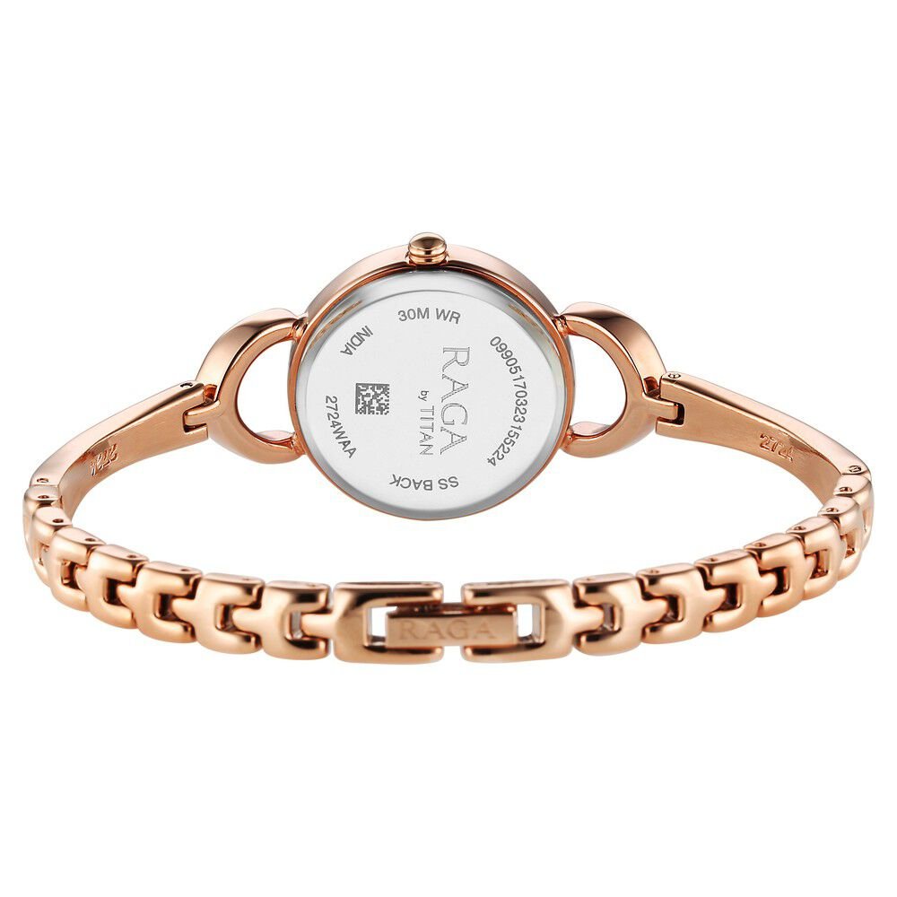 Titan Raga Quartz Analog Rose Gold Round Shaped Dial Rose Gold Metal Strap Watch For Women - The Watch Factory ®