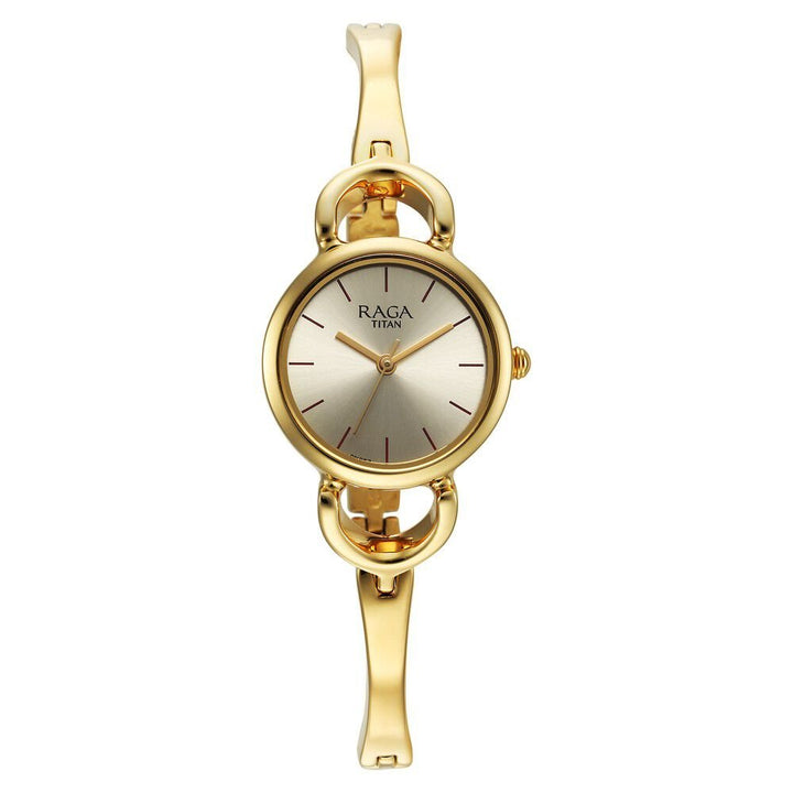 Titan Raga Champagne Dial Watch for Women - The Watch Factory ®