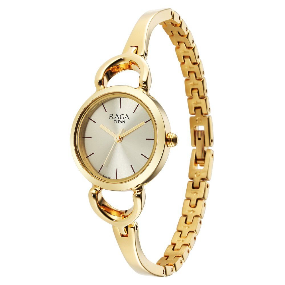Titan Raga Champagne Dial Watch for Women - The Watch Factory ®