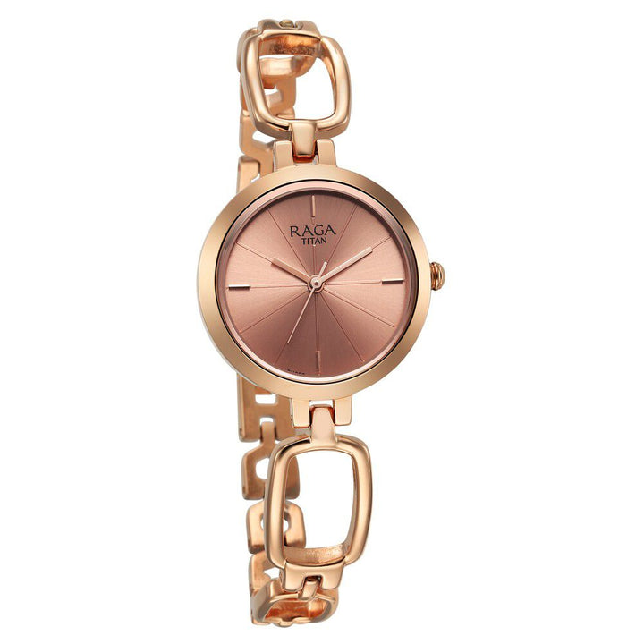 Titan Raga Rose Gold Dial Watch for Women 2725WM01