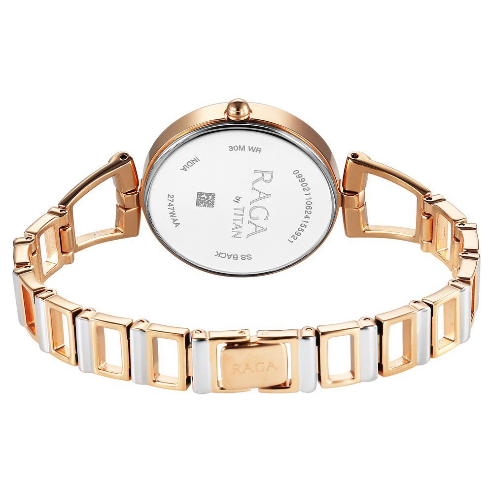 Titan Raga Ascend Quartz Analog Mother Of Pearl Dial With Two Toned Color Metal Strap Watch For Women - The Watch Factory ®