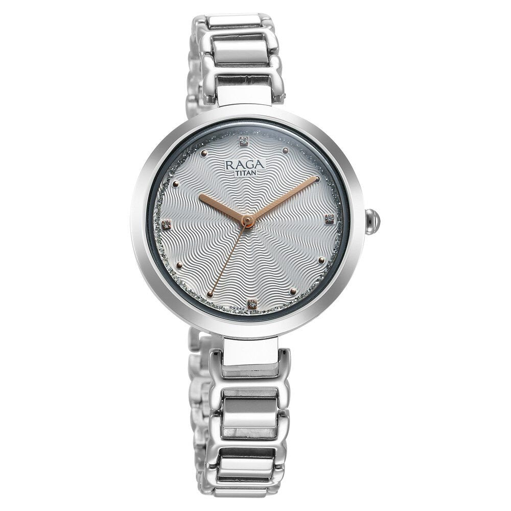 Titan Raga Memoirs Quartz Analog Silver Dial With Silver Color Metal Strap Watch For Women - The Watch Factory ®