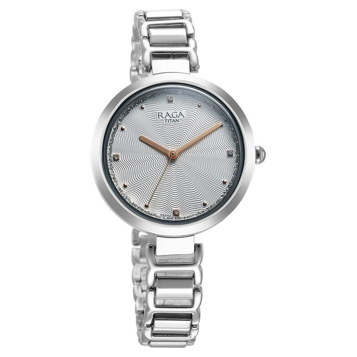 Titan Raga Memoirs Quartz Analog Silver Dial With Silver Color Metal Strap Watch For Women - The Watch Factory ®