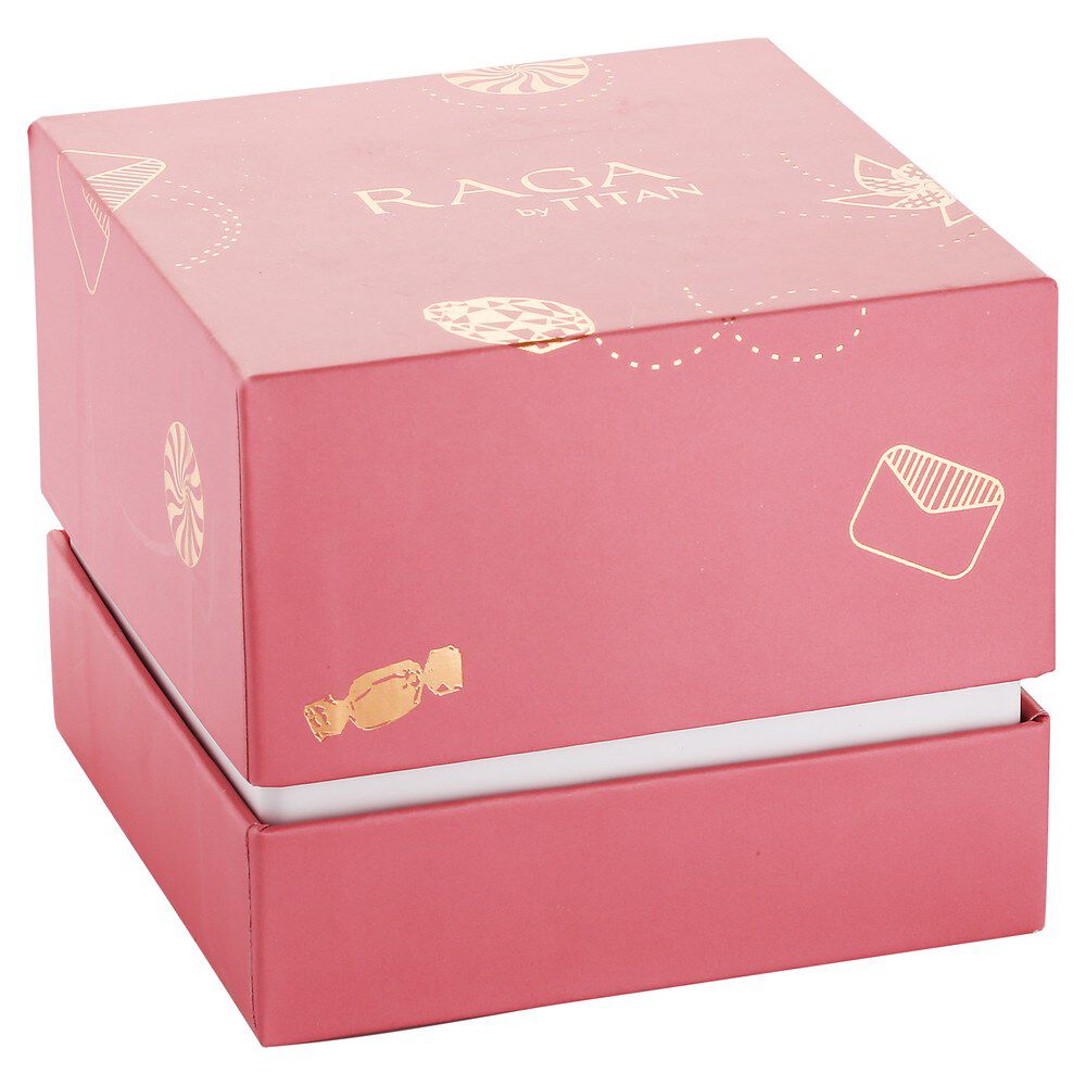 Titan Raga Memoirs Quartz Analog Pink Dial With Pink Color Leather Strap Watch For Women 2752WL01