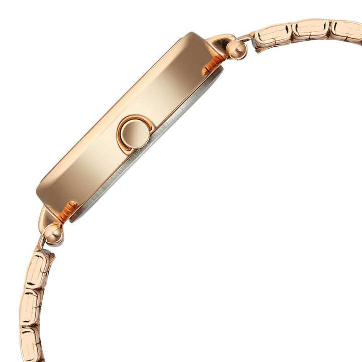 Titan Karishma Quartz Analog Silver Dial Rose Gold Stainless Steel Strap Watch For Women 2758WM01