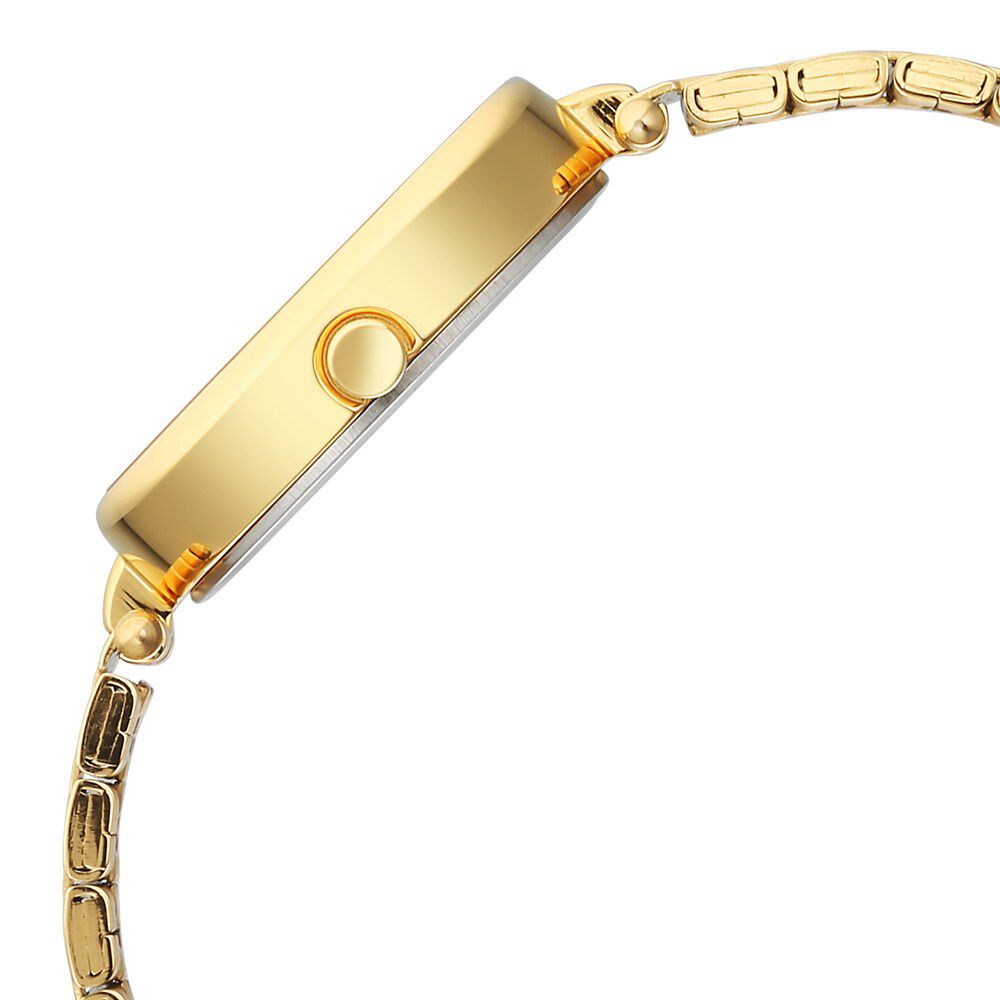 Titan Karishma Quartz Analog Silver Dial Golden Stainless Steel Strap Watch For Women 2758YM01