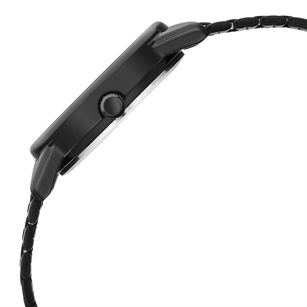 Titan Karishma Quartz Analog Purple Dial Black Stainless Steel Strap Watch For Women 2760NM01