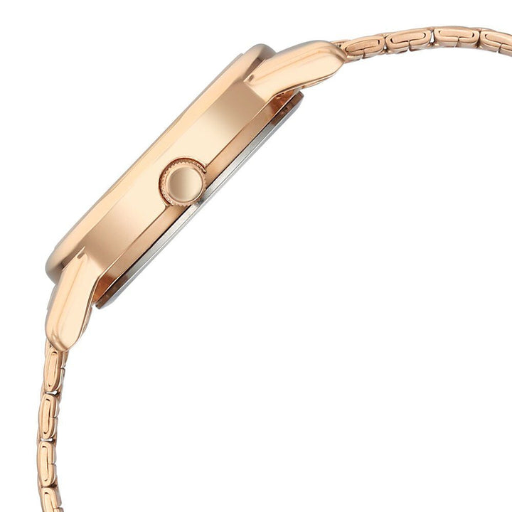 Titan Karishma Quartz Analog Silver Dial Rose Gold Stainless Steel Strap Watch For Women - The Watch Factory ®