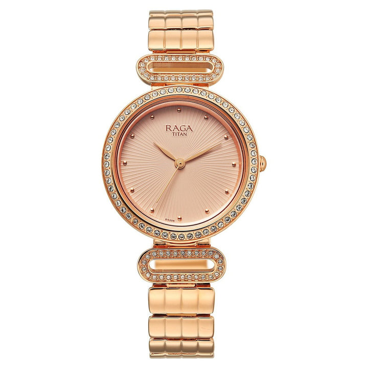 Titan Raga DEC Blaze 2796WM01 Rose Gold Dial Women&