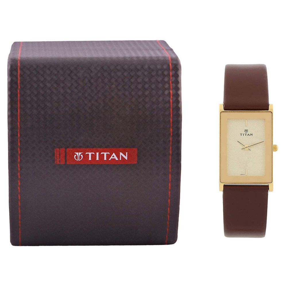 Titan Quartz Analog Champagne Dial Watch for Men-NC291YL02