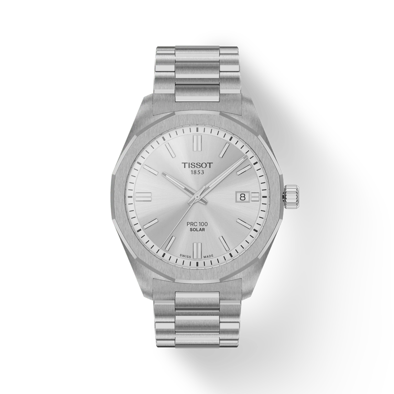 Tissot PRC 100 Solar 39mm Stainless Steel Lightmaster Quartz Watch