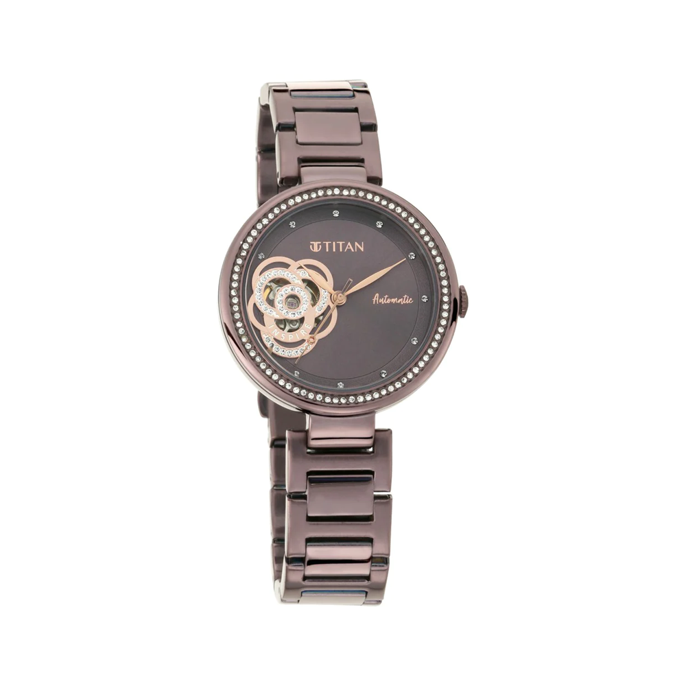 Titan NN95112QM01 Purple Self Expression Analog Watch For Women