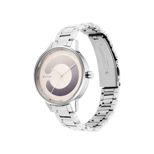 TITAN Purple Glam It Up Brown Dial Stainless Steel Strap Watch 2648SM06 / NS2648SM06