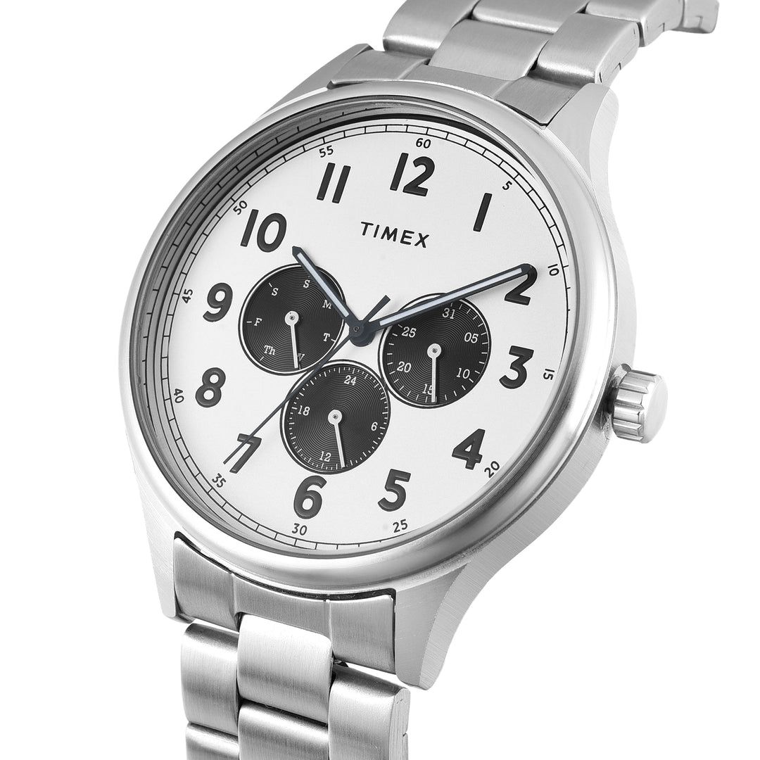 TIMEX Men Silver Round Dial Analog Watch - TWEG184SMU20