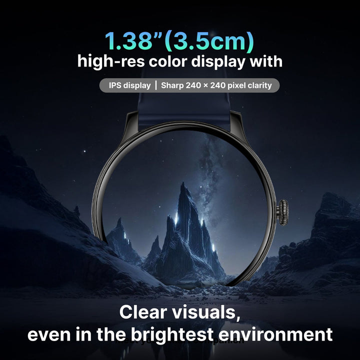 Timex iConnect Pro 1.38"(3.50 cm) Display with Functional Crown and BT Calling Smartwatch For Unisex - TWIXW1202T