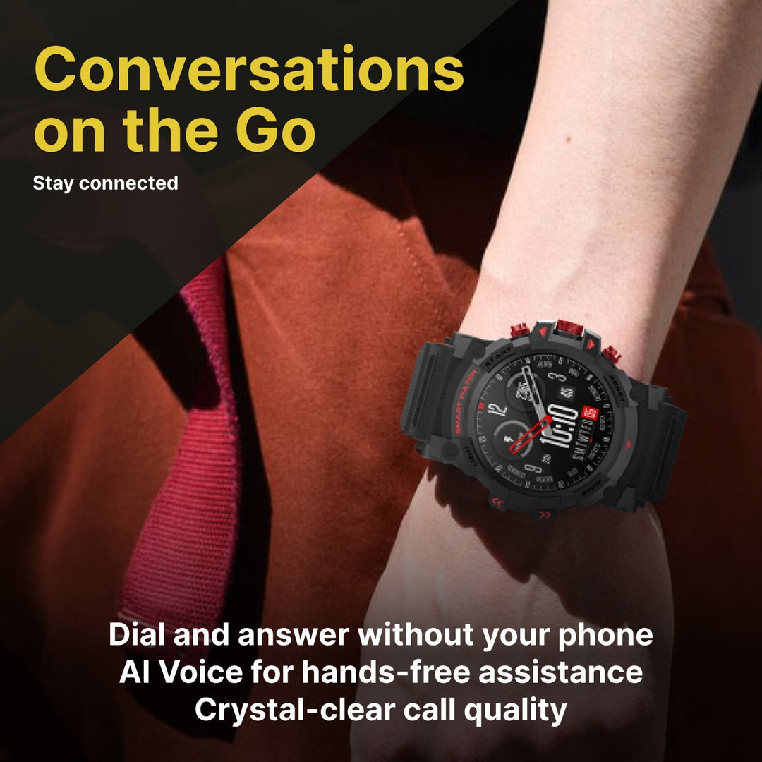 Timex iConnect Go 1.38"(3.50 cm) Display with Functional Crown and BT Calling Smartwatch For Unisex - TWIXW800T