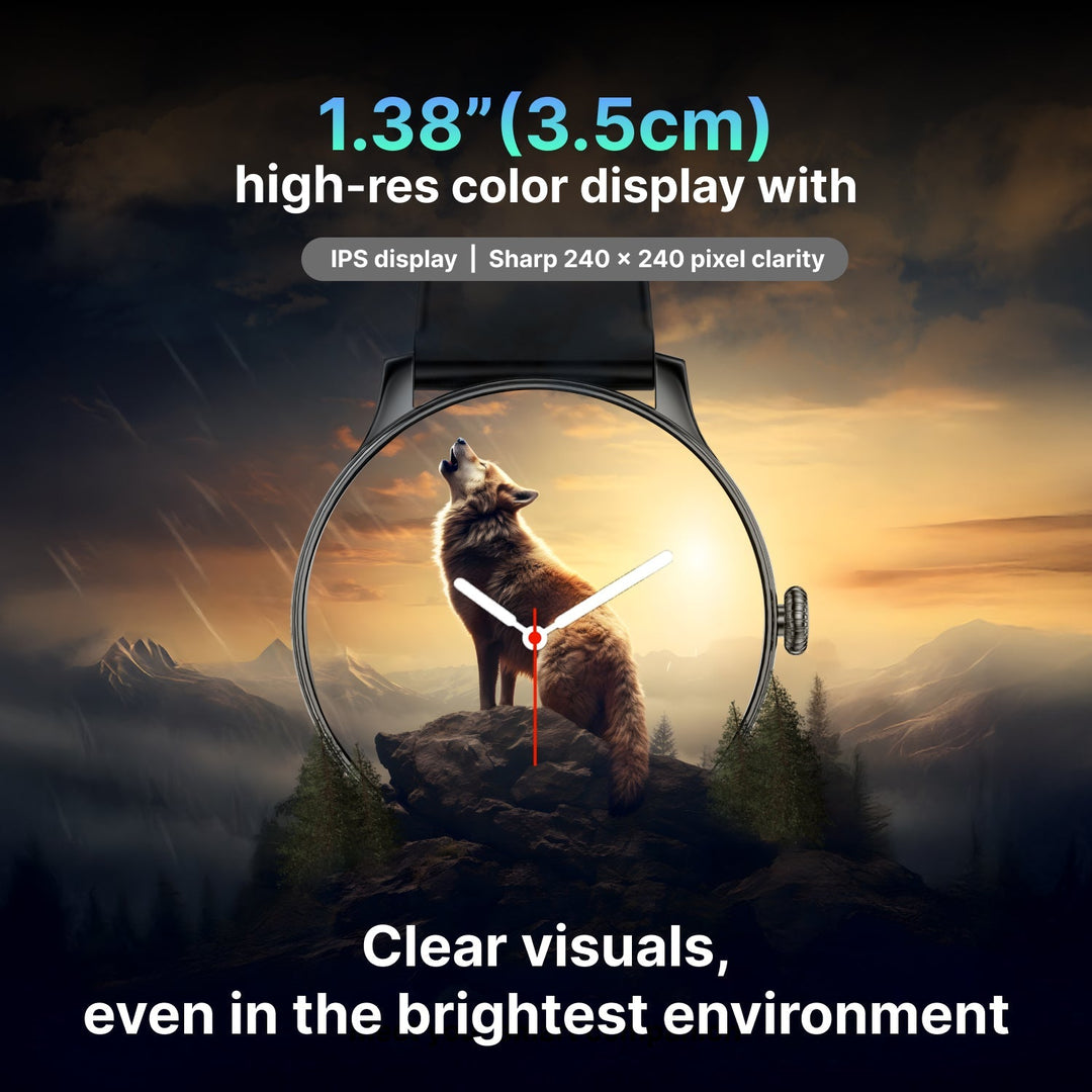 Timex iConnect Pro 1.38"(3.50 cm) Display with Functional Crown and BT Calling Smartwatch For Unisex - TWIXW1200T