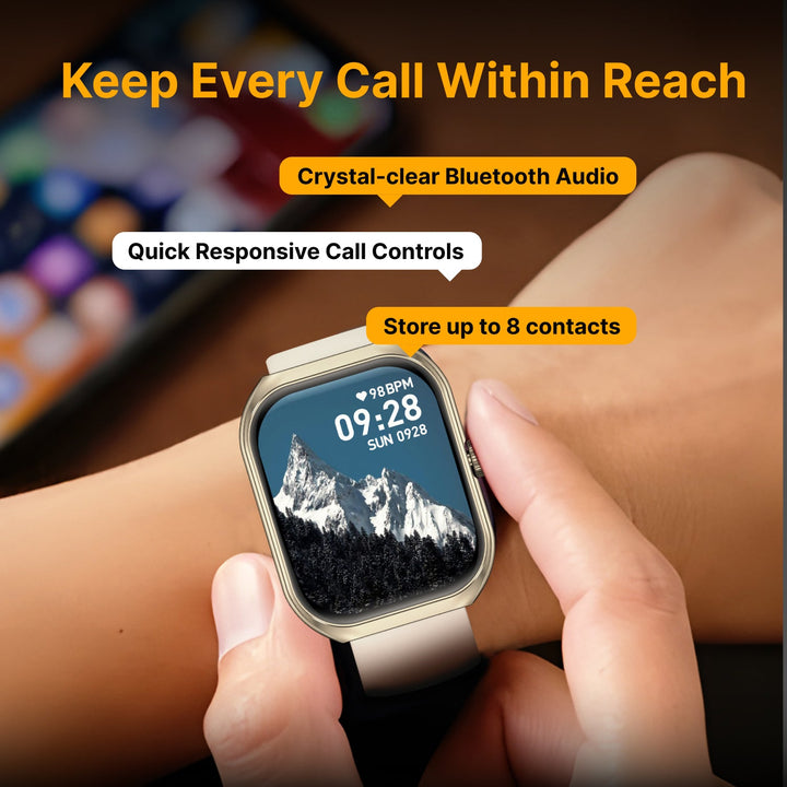 Timex Smart Progen 1.95" (4.95 cm) Curved AMOLED Display with Functional Crown and BT Calling Smartwatch For Unisex - TWTXW801T