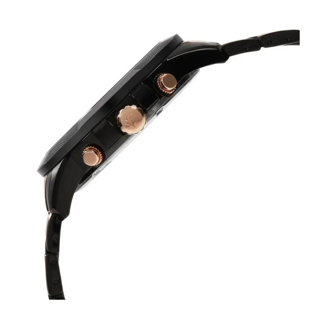 Titan Black Dial Chronograph Watch with Steel & Ceramic Strap NP90090KD02 (DH882)