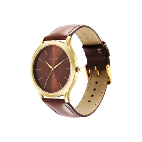 TITAN Karishma Radiance Brown Dial Analog Watch 1825YL04(DN473)
