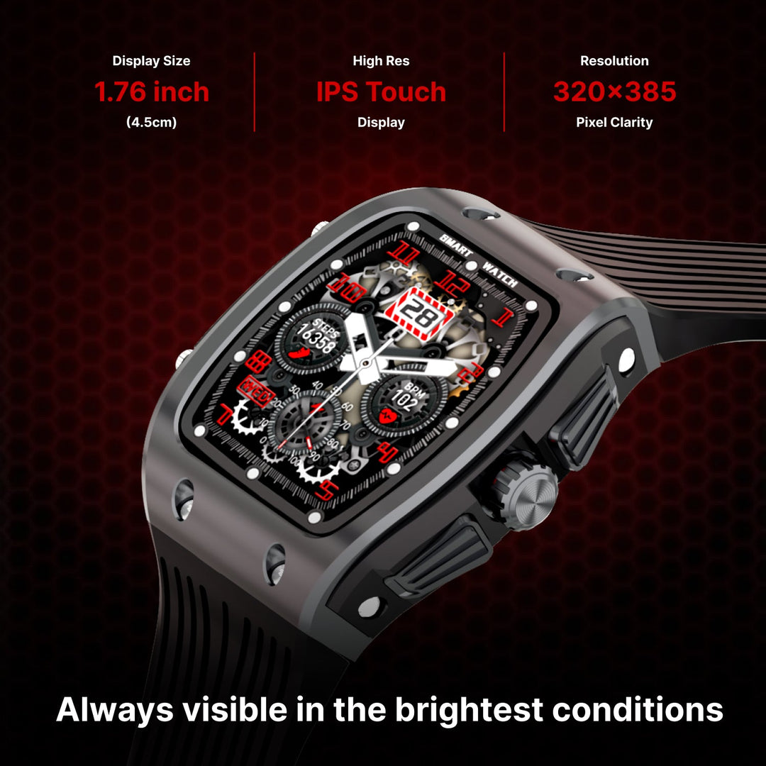 Timex Smart Coregen 1.76" (4.47 cm) Display with Functional Crown and BT Calling Smartwatch For Unisex - TWTXW900T