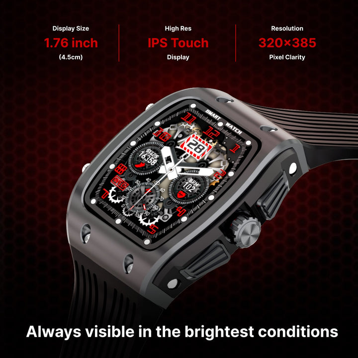 Timex Smart Coregen 1.76" (4.47 cm) Display with Functional Crown and BT Calling Smartwatch For Unisex - TWTXW900T