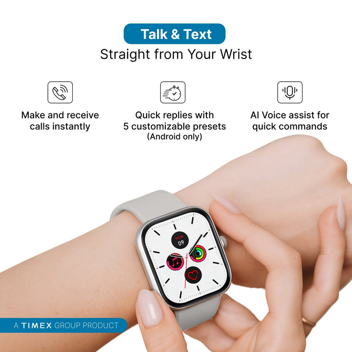 Timex IConnect Arc 2.01"(5.1 Cm) Display With BT Calling Smartwatch For Unisex - TWIXW1402T