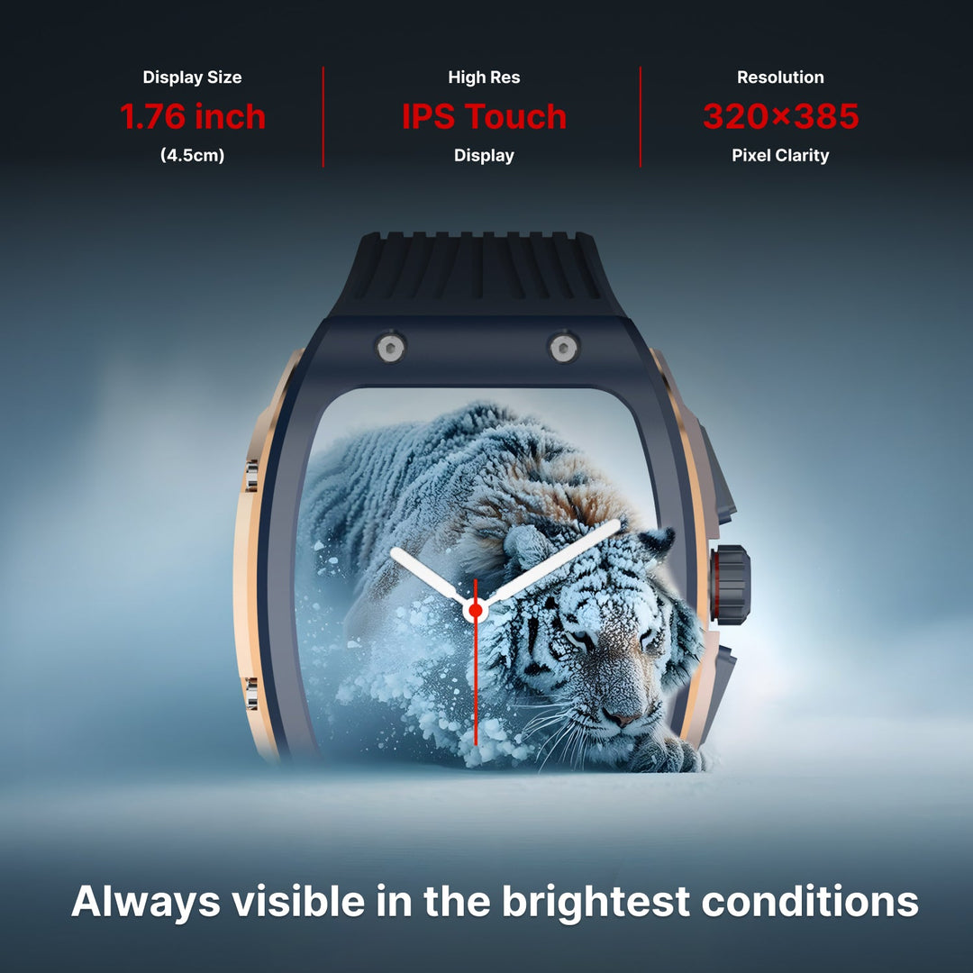 Timex Smart Coregen 1.76" (4.47 cm) Display with Functional Crown and BT Calling Smartwatch For Unisex - TWTXW901T