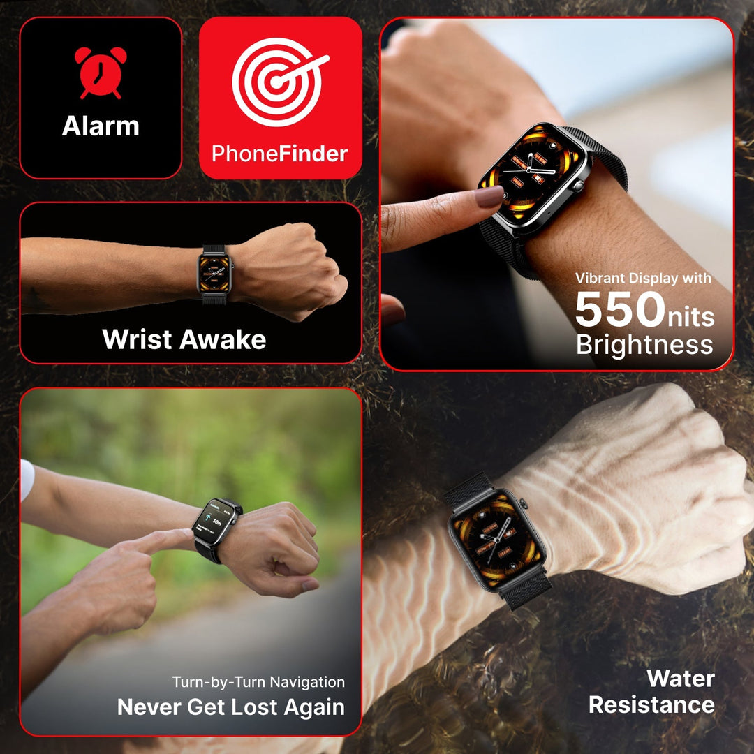 IConnect By Timex Navigator 1.83"(4.6cm) Display With Turn By Turn Navigation & BT Calling Smartwatch For Unisex - TWIXW904T