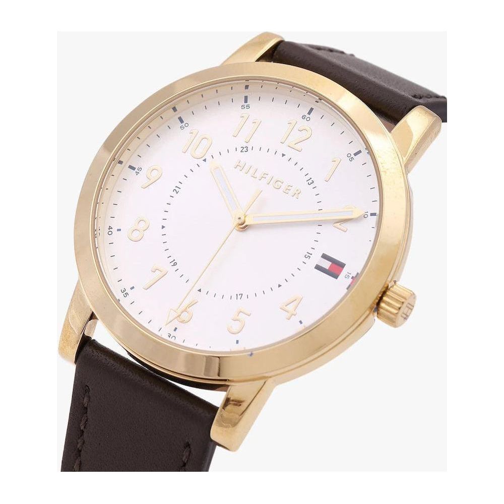 TOMMY HILFIGER Analogue Watch with Leather Strap TH1791751W / NETH1791751