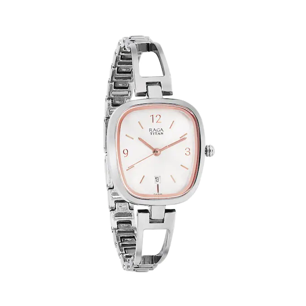 Titan Raga Viva Analog Silver Dial Women's Watch 2604SM01