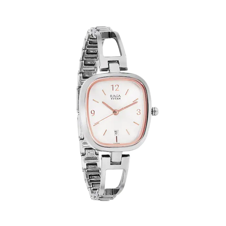 Titan Raga Viva Analog Silver Dial Women's Watch 2604SM01