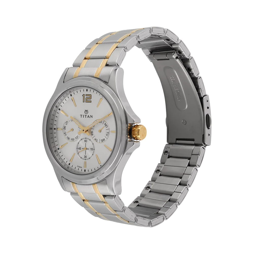 Titan Neo Analog Silver Dial Men's Watch NP1698BM01