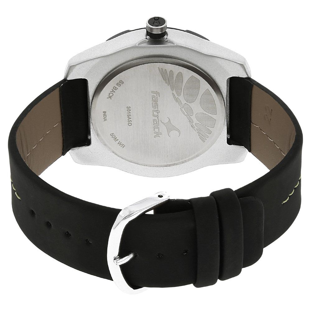 Fastrack Quartz Analog Grey Dial Plastic Strap Watch for Guys NS3015AL02