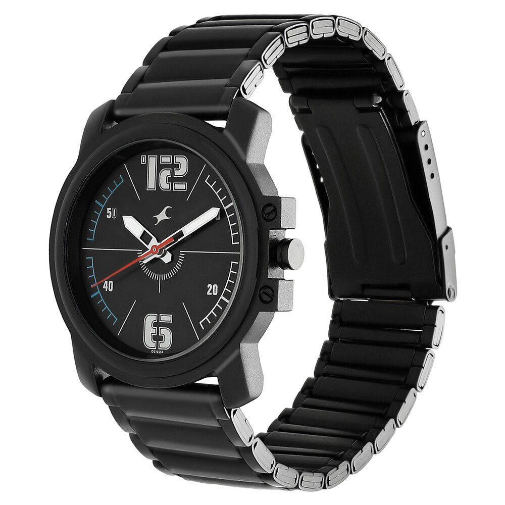 Fastrack Hitlist Quartz Analog Silver Dial Stainless Steel Strap Watch for Guys NS3039NM02