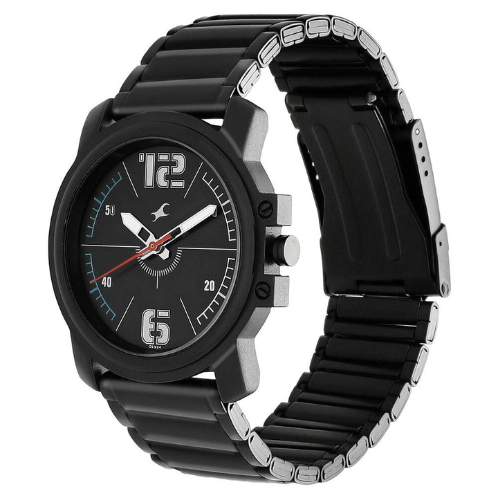 Fastrack Hitlist Quartz Analog Silver Dial Stainless Steel Strap Watch for Guys NS3039NM02