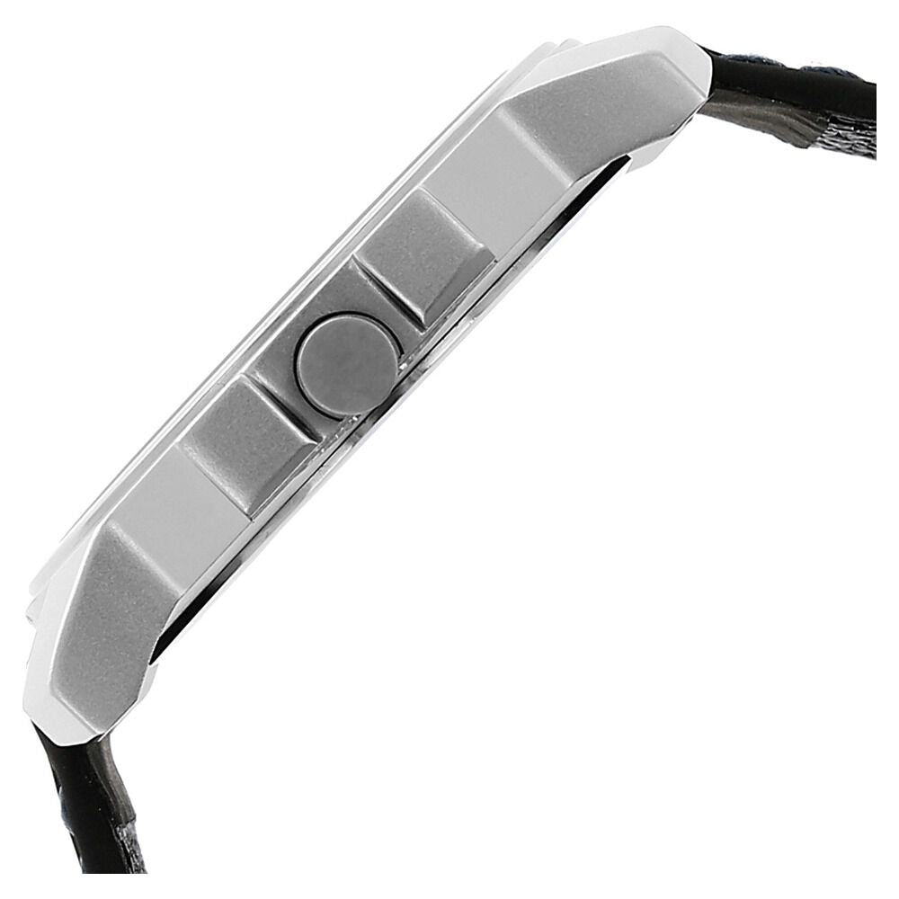 Fastrack Quartz Analog Silver Dial Leather Strap Watch for Guys NS3039SL01