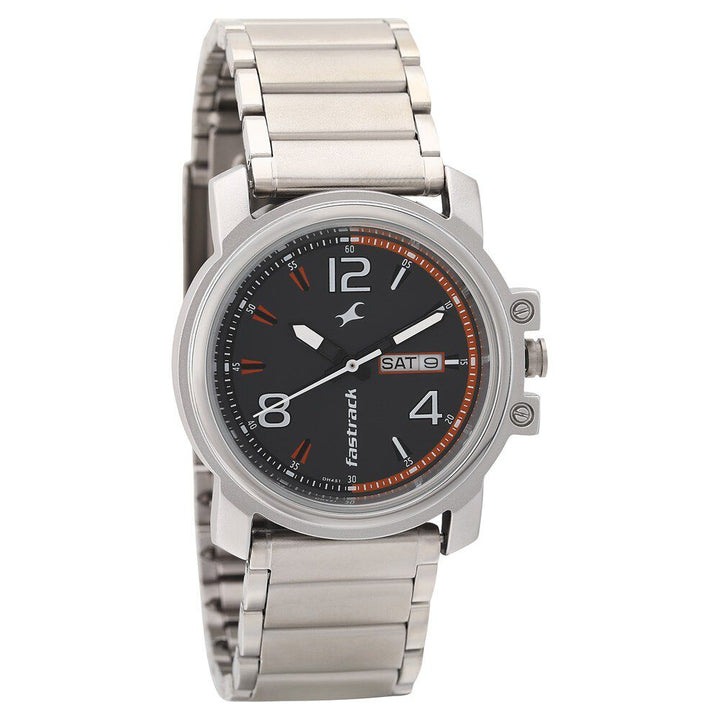 Fastrack Brown Dial Quartz Analog with Day and Date Watch for Guys NS3039SM10