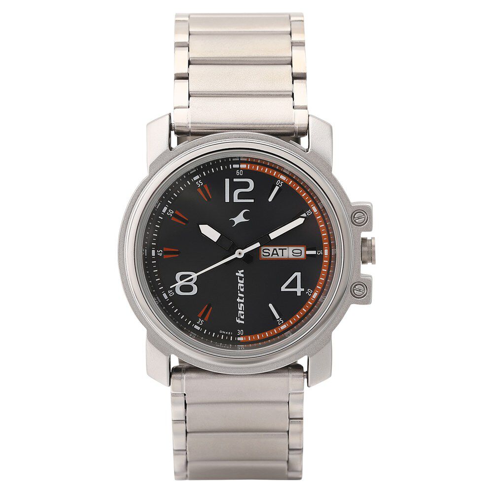 Fastrack Brown Dial Quartz Analog with Day and Date Watch for Guys NS3039SM10