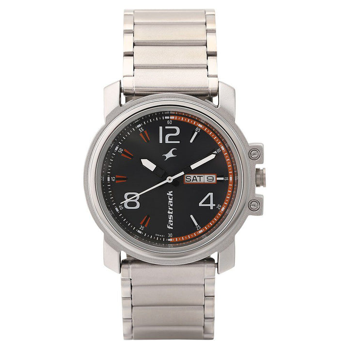 Fastrack Brown Dial Quartz Analog with Day and Date Watch for Guys NS3039SM10