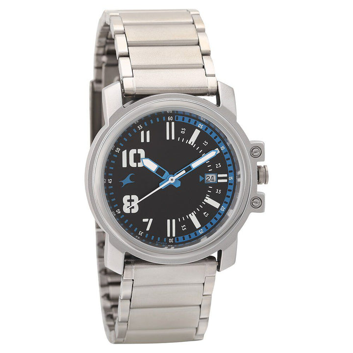 Fastrack Black Dial Quartz Analog with Date Watch for Guys NP3039SM11