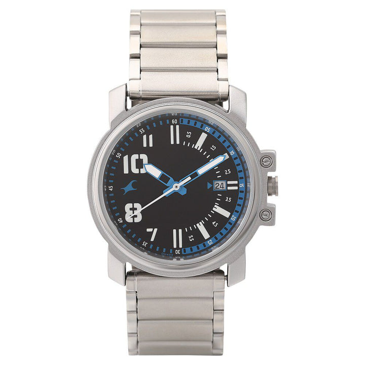 Fastrack Black Dial Quartz Analog with Date Watch for Guys NP3039SM11