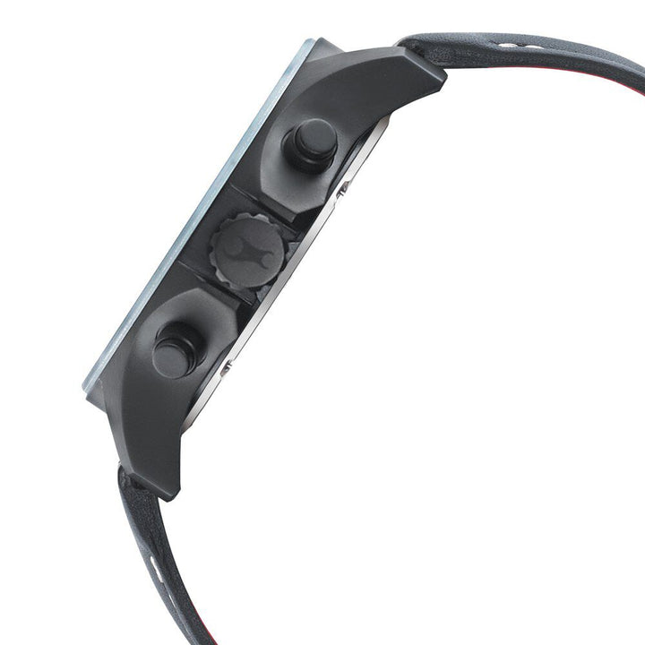 Fastrack Hitlist Quartz Chronograph Grey Dial Leather Strap Watch for Guys NS3072NL01