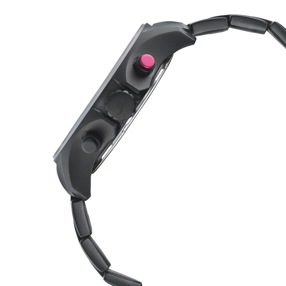 Fastrack Hitlist Quartz Chronograph Black Dial Stainless Steel Strap Watch for Guys NS3072NM01