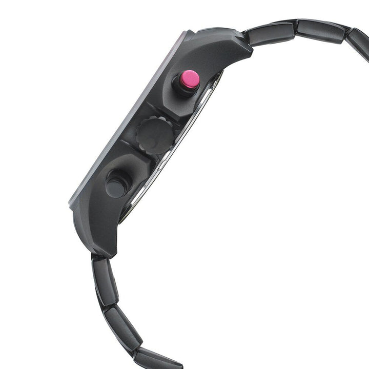 Fastrack Hitlist Quartz Chronograph Black Dial Stainless Steel Strap Watch for Guys NS3072NM01